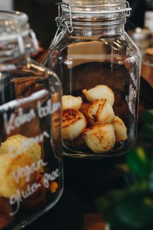 Vegan and glutenfree coconut pastry at Espressobar Lucca in Ede