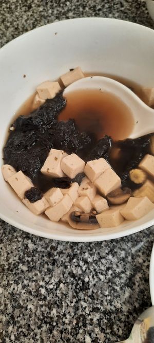 Tofu and seaweed at Loving Hut in Bankstown