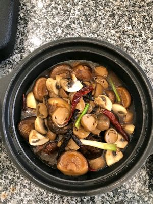 braised mushrooms at Loving Hut in Bankstown