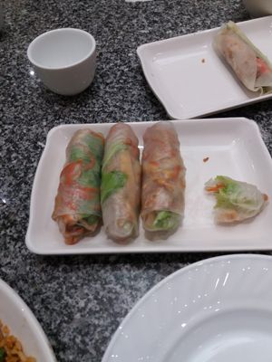 Fresh spring rolls at Loving Hut in Bankstown