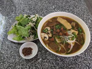 Bun bo hue at Loving Hut in Bankstown