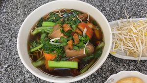 Duck noodle soup at Loving Hut in Bankstown
