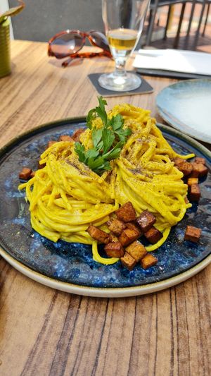 The carbonara pasta was amazing! at Avocadisimo in Gran Canaria