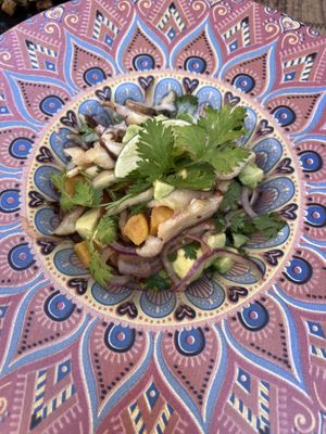 Mushrooms ceviche with avocado   at Avocadisimo in Gran Canaria