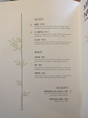 Menu 2/2 at Avocadisimo in Gran Canaria