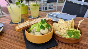 Wrinkle potatoes and guacamole at Avocadisimo in Gran Canaria