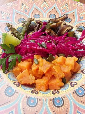 Couscous with shiitake, sweet potato, etc. at Avocadisimo in Gran Canaria