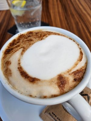 Soy Cappuccino with cinnamon at Avocadisimo in Gran Canaria