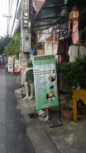 banner at Juicy4U in Chiang Mai