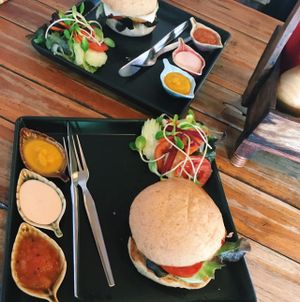 yummy burger  at Juicy4U in Chiang Mai