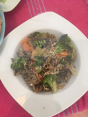 pasta at La Casa de Gya in Oaxaca