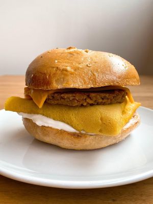 delicious breakfast sammie  at The Greenhouse Kitchen in Wyomissing