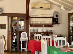 The chef in the kitchen at samsara restaurant in Buzios
