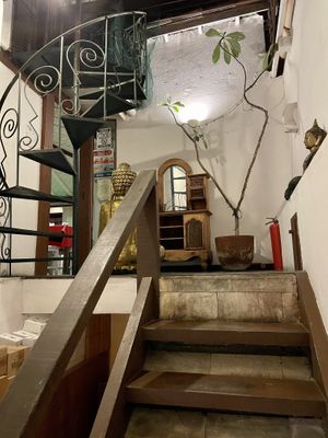 Stairs to the restaurant at samsara restaurant in Buzios