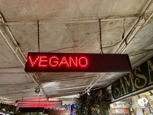 Sign outside  at samsara restaurant in Buzios