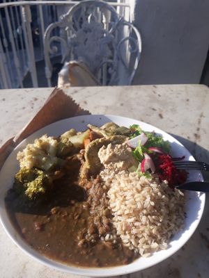 Esse é o prato básico. at samsara restaurant in Buzios