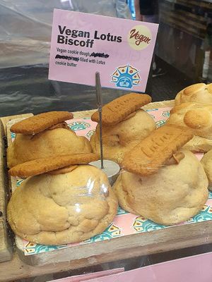 Vegan lotus cookies at Oasis in Murrumbeena
