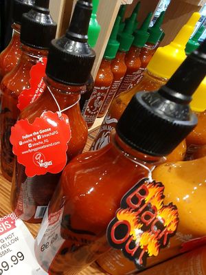 Vegan extra HOT Sriracha at Oasis in Murrumbeena