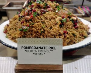 Pomegranate rice at Oasis in Murrumbeena
