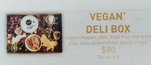 Vegan deli box at Oasis in Murrumbeena