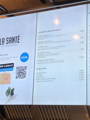 Menu  at La Sante in Stuttgart