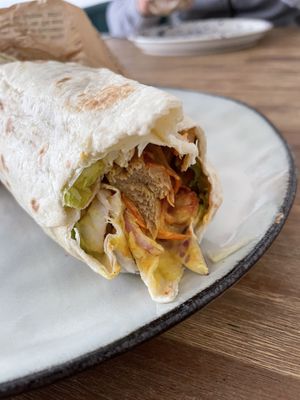 V-chicken wrap plus chickpeas  at La Sante in Stuttgart