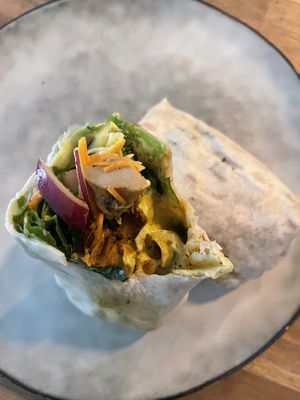 Planted chicken wrap (9€)  at La Sante in Stuttgart