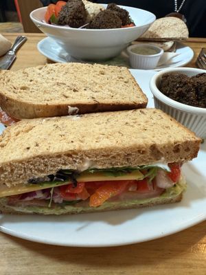 Vegan salad sandwich! So good!!!   at Belly Café in Mullingar