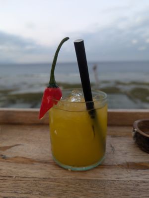 Passion fruit margarita at The Chill in Penida Island