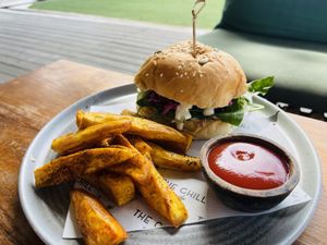 Amazing burger  at The Chill in Penida Island