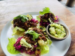 Cauliflower tacos  at The Chill in Penida Island