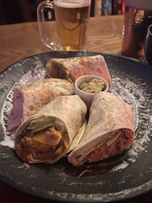 Vegan Chicken Fajitas with Guac   at Wild Bill's in Niseko