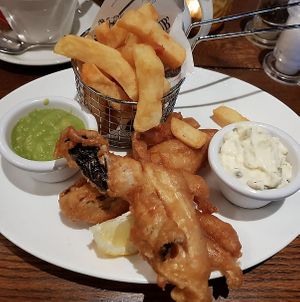 Vegan "fish & Chips"  at The Cricketers Inn in Meopham