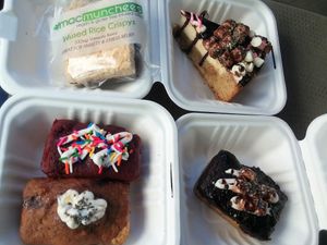 All vegan gf desserts on 8/20/20. 4 unwrapped ones are made by GreenBites. at NectarLab in Naples