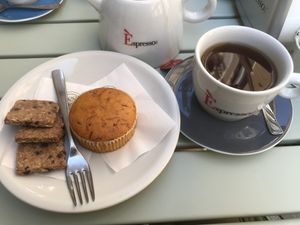 Vegan carrot cake and vegan cookies   at Mus Caffè in Rome