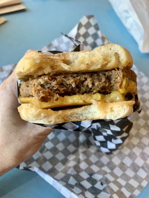 Juicy breakfast sandwich at Maynard in Montreal
