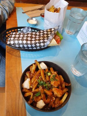 Wrap and poutine at Maynard in Montreal