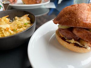 bbq sandwich and cole slaw at Maynard in Montreal