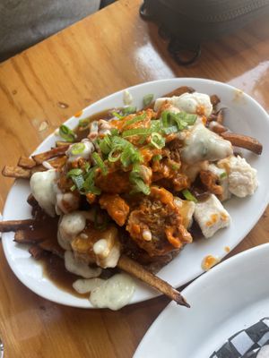 Small Buffalo poutine yummy  at Maynard in Montreal