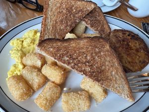 This literally is how much JUST egg was one the plate when served.   at Maynard in Montreal
