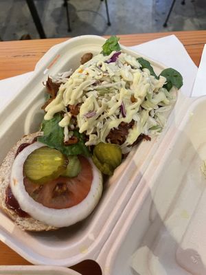 Jack fruit BBQ = delicious   at Plant Junkie W52 in New York City