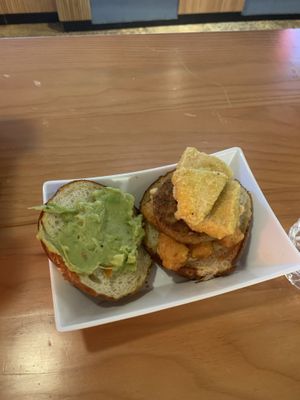 tofu breakfast sandwich is so good! at Plant Junkie W52 in New York City