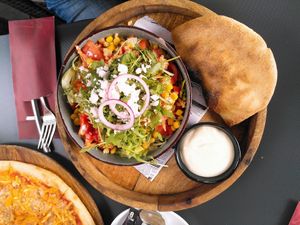 Vegan tuna salad at Pesami in Kleve