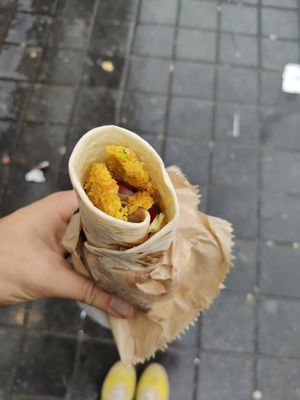 Very simple but fresh falafel roll at Beykoz in Brussels