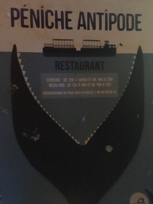 Menu  at Péniche Antipode - Abricadabra in Paris