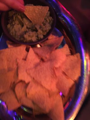 Guacamole and nachos  at Péniche Antipode - Abricadabra in Paris