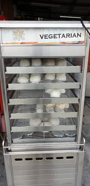 Pau at Vegetarian Stall - Double Lion in Perak