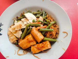 Some one's bee hoon at Pu Xiang Vegetarian 普香素食 in Central Singapore