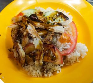 Some one's chicken rice, he said very good at Pu Xiang Vegetarian 普香素食 in Central Singapore