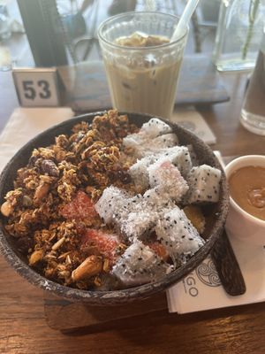 Granola fruit bowll  at Indigo - Hin Kong in Koh Phangan